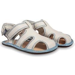 Magical Shoes Babysandalen, Sandalen Barfußschuhe Kinder, Minimalschuhe weich, minimalistische Schuhe Mädchen & Jungs, mit Klettverschluß, Himmelblau, Gr. 22, Janu von Magical Shoes