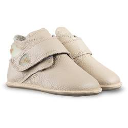 Magical Shoes Barfußschuhe Kinder Mädchen, Kids Barefoot, weiche gesunde Lauflernschuhe Junge, Krabbelschuhe mit Klettverschluss, Frühling – Sommer – Herbst, Beige, Gr. 20 EU, Baloo 2.0 von Magical Shoes