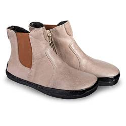 Magical Shoes Barfußschuhe für Jugendliche Stiefeletten Mädchen Jungen Bequem Leichtgewichts Alltagsschuhe Lederschuhe Lupino Junior Sand 35 von Magical Shoes