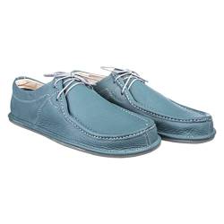 Magical Shoes Mokassins Barfußschuhe für Herren, Leder Minimalschuhe blau, minimalistische Schuhe aus Leder, Mens Barefoot Shoes, Halbschuhe elastisch, Ultraleicht, Blau, Gr. 43, Cameron von Magical Shoes