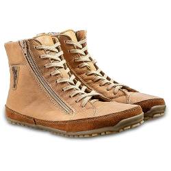 Magical Shoes gefütterte Barfußschuhe für Herren, Schnürstiefel, Stiefel Winter, minimalistische Halbstiefe, Winterschuhe aus Leder, Lederschuhe, Gr. 42, Alaskan Buffalo Palomino von Magical Shoes