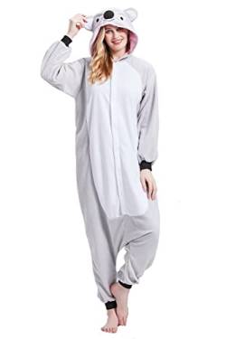 Magicalani Onesie Pyjama für Erwachsene - Unisex Tier Cosplay Nachtwäsche Weihnachten Halloween Kostüm, Koala, XL von Magicalani
