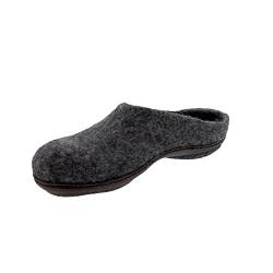 Magicfelt Filzhausschuh PO 737 für Damen & Herren - aus Wolle seltener Schafrassen | Pantoffeln mit Rutschfester Gummi-Sohle | Unisex Filzpantoffeln Tiroler Steinschaf | 42 von Magicfelt