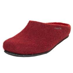 Magicfelt Hausschuhe AN709 für Damen & Herren - natürliche zweifärbige Merinowolle | Pantoffeln mit Rutschfester anatomischer Sohle | Unisex Filzpantoffeln Chianti | 37 von Magicfelt