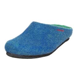 Magicfelt Hausschuhe AN709 für Damen & Herren - natürliche zweifärbige Merinowolle | Pantoffeln mit Rutschfester anatomischer Sohle | Unisex Filzpantoffeln Lagoon | 41 von Magicfelt