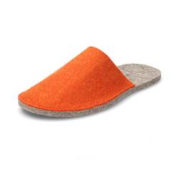 Pantoffel aus Wollfilz, orange von Magicfelt