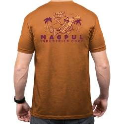 Magpul CVC Rundhals Kurzarm T-Shirt für Herren, Vollständig beladene Rostmelierung, L von Magpul