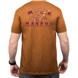 Magpul CVC Rundhals Kurzarm T-Shirt für Herren, Vollständig beladene Rostmelierung, XL von Magpul