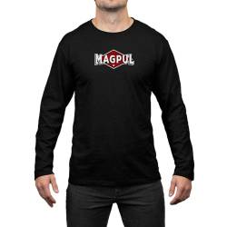 Magpul Mapgul Langarm-T-Shirt mit Rundhalsausschnitt für Herren, Station Schwarz, L von Magpul