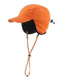 Magracy Outdoor Herren Baseball Cap Wasserdicht Winter Ohrenklappe Hut, Orange, 58 von Magracy