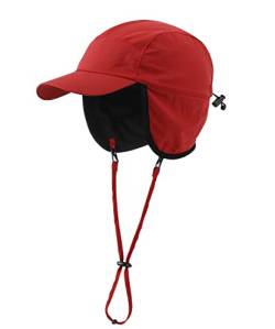 Magracy Outdoor Herren Baseball Cap Wasserdicht Winter Ohrenklappe Hut, rot, 58 von Magracy