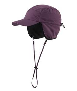 Magracy Outdoor Herren Baseball Cap Wasserdicht Winter Ohrenklappe Hut, violett, 58 von Magracy