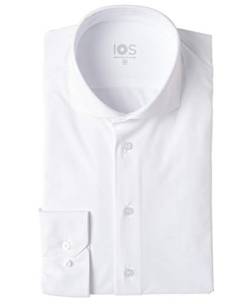 Langarm Shirt Slim Fit Jersey IOS Flexi Stretch Weiss Haikragen Gr. S bis XXL (XL) von Maica