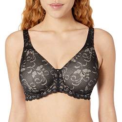 Maidenform Damen Beautiful Support Lace Bra Minimizer BH, Black/Champagne Shimmer, 80F von Maidenform