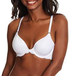 Maidenform Damen Schalen BH, Pure Genius Soutien-gorge Dos Nageur Dentelle Ouverture Devant Einfarbig, Gr. 90D (Herstellergröße: 40D), Weiß von Maidenform