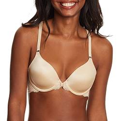 Maidenform Damen T-Shirt BH, Pure Genius T.back Einfarbig, Gr. 80D (Herstellergröße: 36D), Beige von Maidenform