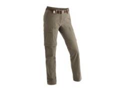 Funktionshose MAIER SPORTS "Inara slim zip" Gr. 21, Kurzgrößen, beige (dunkelbeige) Damen Hosen Funktionshosen von Maier Sports