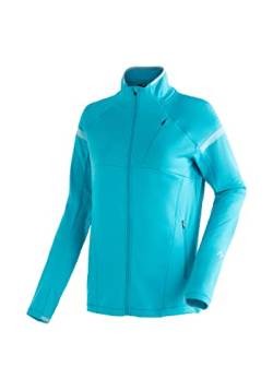 Maier Sports W Granni Blau - Atmungsaktive schnell trocknende Damen Midlayer Trekkingjacke, Größe 38 - Farbe Teal Pop von Maier Sports