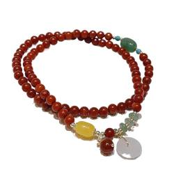 MaikOn Feng Shui Rotes Armband, Reichtum-Armband, Harmonie-Schnalle, authentischer Edelstein, Meditation, Kristall, Reiki-Amulett, Glück, Reichtum, Abwehr böser Geister, Armbänder for Wo von MaikOn