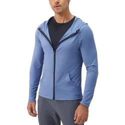 Herren Sportjacke mit Kapuze und Reißverschluss Lange äRmel Zip Up Hoodies Mit Taschen Jacke LäSsig Laufen Und Fitness-Training Jacke von Maisley