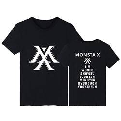 Monsta X KPOP T Shirt Korean Fashion Cotton Shirt Sport T-Shirt Sport Tops Monsta X Kurzarm HYUNGWON JOOHEONIM Shownu NINHYUK KIHYUN Tshirt für Damen Herren von Maisley