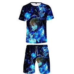Sword Art Online Alicization Kurzarm T-Shirts + Kurze Hose Sets Unisex 3D Drucken Sweatshirt Mode Sport Casual Streetwear Bekleidungsets Freizeitkleidung von Maisley
