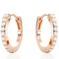 Maison Sophie ® Ohrringe Silber 925 Creolen Roségold | Wasserfester Schmuck Damen | Mehrfach vergoldet mit 18k für lange Haltbarkeit | Recyceltes Silber | Edles Geschenk von Maison Sophie