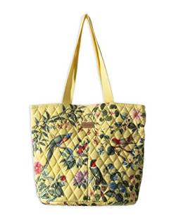 Maison d'Hermine Stepptasche aus 100% Baumwolle | Umhängetasche | Einkaufstasche mit Reißverschlusstaschen für die Reiseschule von Frauen (EDEN-YELLOW) von Maison d' Hermine