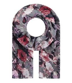 Majea Tuch - Blumen, grau Schals Tücher Halstuch Umschlagtuch Scarf Damen Artikel-Nr.150765 von Majea