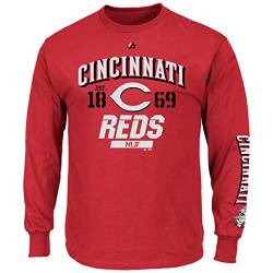 Cincinnati Reds Majestic MLB "Flawless" Men's Long Sleeve T-Shirt - Red von Majestic