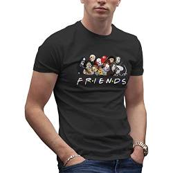 Friends Horror Movie Creepy Halloween Herren Schwarz T-Shirt Size 3XL von Makdi