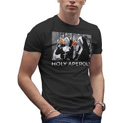 Holly aperoli Two Nuns Drinking aperol Spritz Herren Schwarz T-Shirt Size XL von Makdi