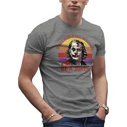Joker In The World Clowns Be Joker Herren Grau T-Shirt Size M von Makdi
