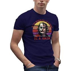 Joker In The World Clowns Be Joker Herren Marineblaues T-Shirt Size M von Makdi