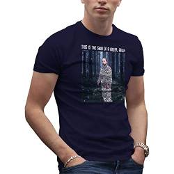 Robert Pattinson Shirt This is The Skin of a Killer Bella Herren Marineblaues T-Shirt Size L von Makdi