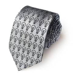 Maker V Elektriker-Krawatte – Wissenschafts-Krawatte – Stromgeschenk für Männer, Glühbirne Grau, Standard von Maker V