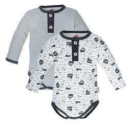 Makoma Baby Body Langarm Set 2er Pack für Neugeborene & Kleinkinder Jungen und Mädchen 100% Baumwolle (68, LaMer) von Makoma