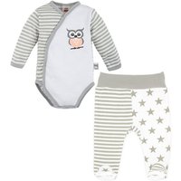 Makoma Body & Hose Baby Erstausstattung Wickelbody & Hose mit Fuß Mädchen Eule Sterne (Set, 2-tlg) 100% Baumwolle von Makoma