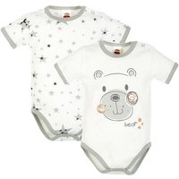 Makoma Kurzarmbody Baby Body Kurzarm Neutral Jungen & Mädchen Teddy (Set, 2-tlg., 2er-Pack) 100% Baumwolle von Makoma