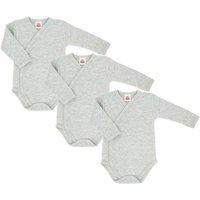 Makoma Langarmwickelbody Baby Body Wickelbody für Neugeborene Jungen & Mädchen (Spar-Set, 3-tlg., 3er-Pack) 100% Baumwolle von Makoma