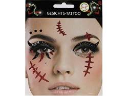 Gesichts Tattoo Spinnennetz Halloween Karneval (Narben) von Makotex