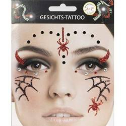 Gesichts Tattoo Spinnennetz Halloween Karneval (Spinne) von Makotex