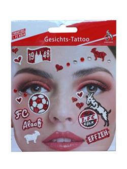 Gesichtstattoo ~ 1. FC Köln ~ Köln Tattoo Karneval Gesicht Sticker Fanartikel von Makotex
