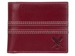 Mala Leather Edgbaston Cricketball-Geldbörse aus weichem Leder, RFID, mit Münzfach, cherry, Einheitsgröße, Bifold Wallet von Mala Leather