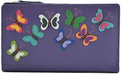 Mala Leather Juno Collection Damen Geldbörse Leder RFID Blocking 3613_93, violett, Einheitsgröße von Mala Leather