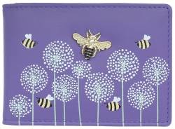 Mala Leather Moonflower Collection Reise-/Kartenhalter, RFID-blockierend, 660_56, violett, Einheitsgröße von Mala Leather
