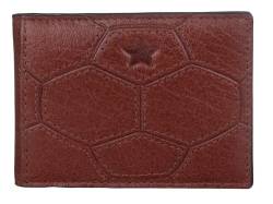 Mala Leather RFID-geschützter Kreditkartenhalter im Vintage-Fußball-Design, braun, S, Zeitgenössisch von Mala Leather