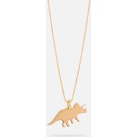 Malaika Raiss Kette mit Anhänger Dinolove Triceratop Halskette Damen Gold Dinosaurier Anhänger 45 cm, Silber 925, 24 Karat vergoldet von Malaika Raiss