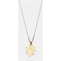 Malaika Raiss Kette mit Anhänger Jumping Moomin Halskette Damen Gold mit springender Moomin Figur 45 cm, Silber 925, 24 Karat vergoldet von Malaika Raiss
