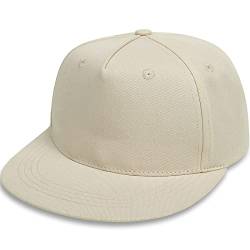 Malaxlx Beige Baby Baseball Cap Sonnenhut UV Schutz Sommerhut Verstellbar Kleinkinder Snapback Cap Baseballkappe Schirmmütze für 6-24 Monate Mädchen Jungen von Malaxlx